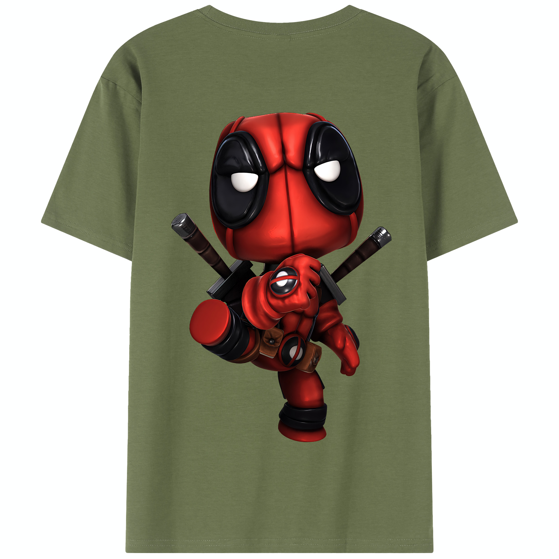 （画像用） Deadpool デッドプール 綿100％半袖Tシャツ（背面プリント）